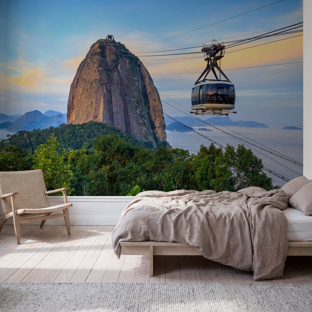 Papiers Peints Panoramique - Cable car and Sugar Loaf mountain -