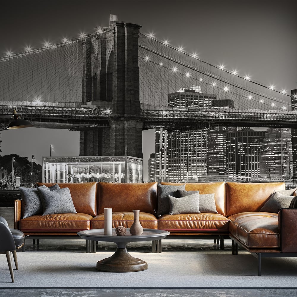 Papiers Peints Panoramique - Brooklyn in Black and White -