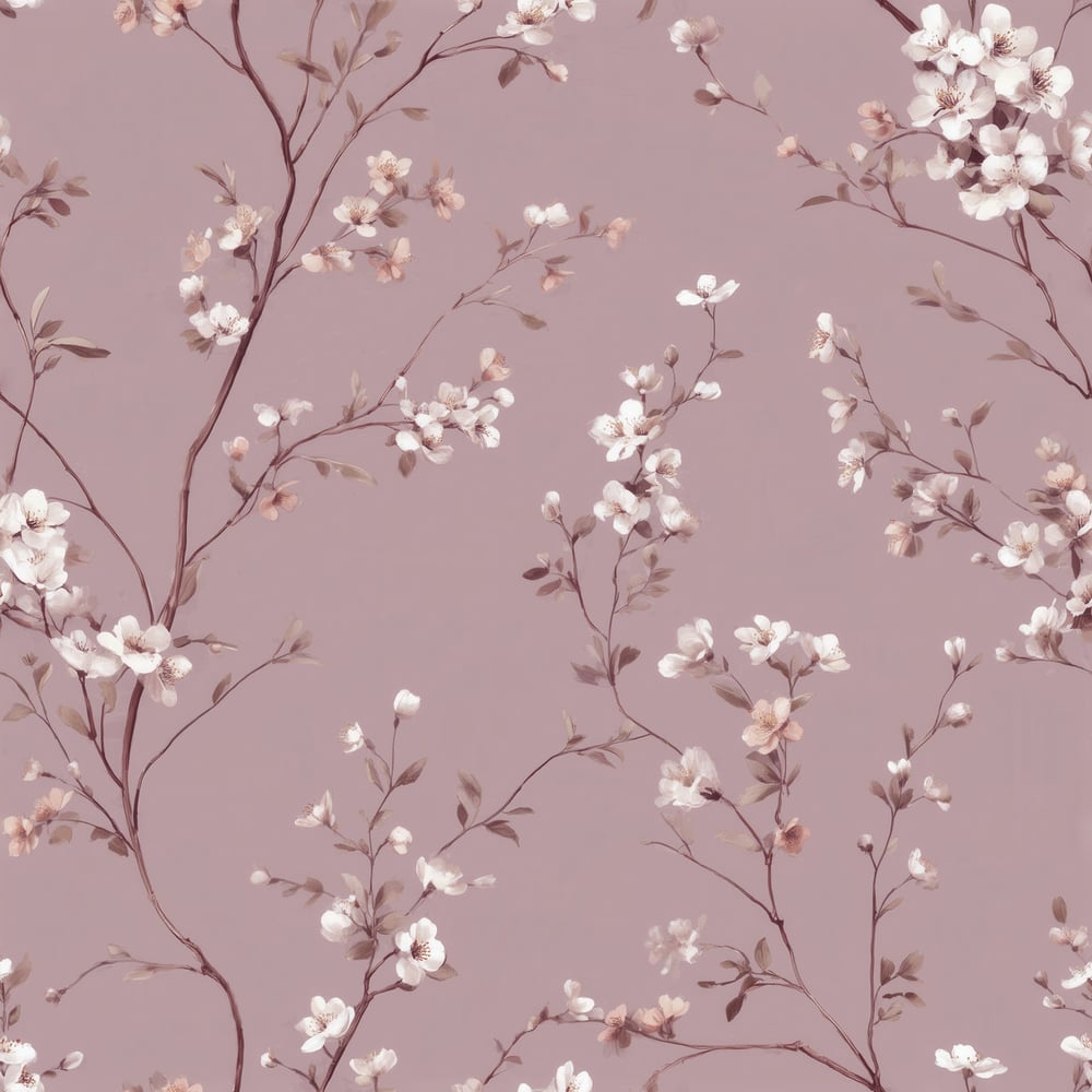 Titti Pink - Papiers peints - Rose - Chambre - Floral - Palette - Intissé