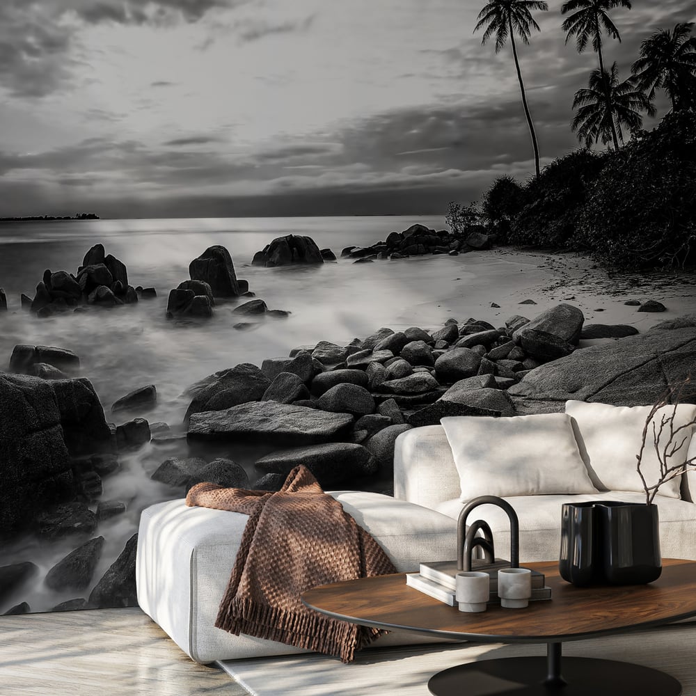 Wall Mural - Black and white Photos at Batam Bintan Islands - Scandiwall