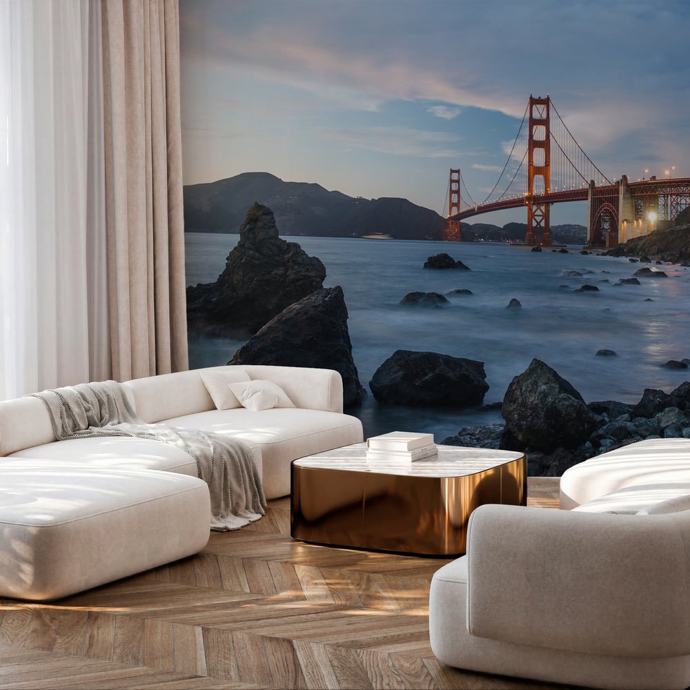 Papiers Peints Panoramique - Golden Gate bridge at sunset - Photo Wallpaper San Francisco