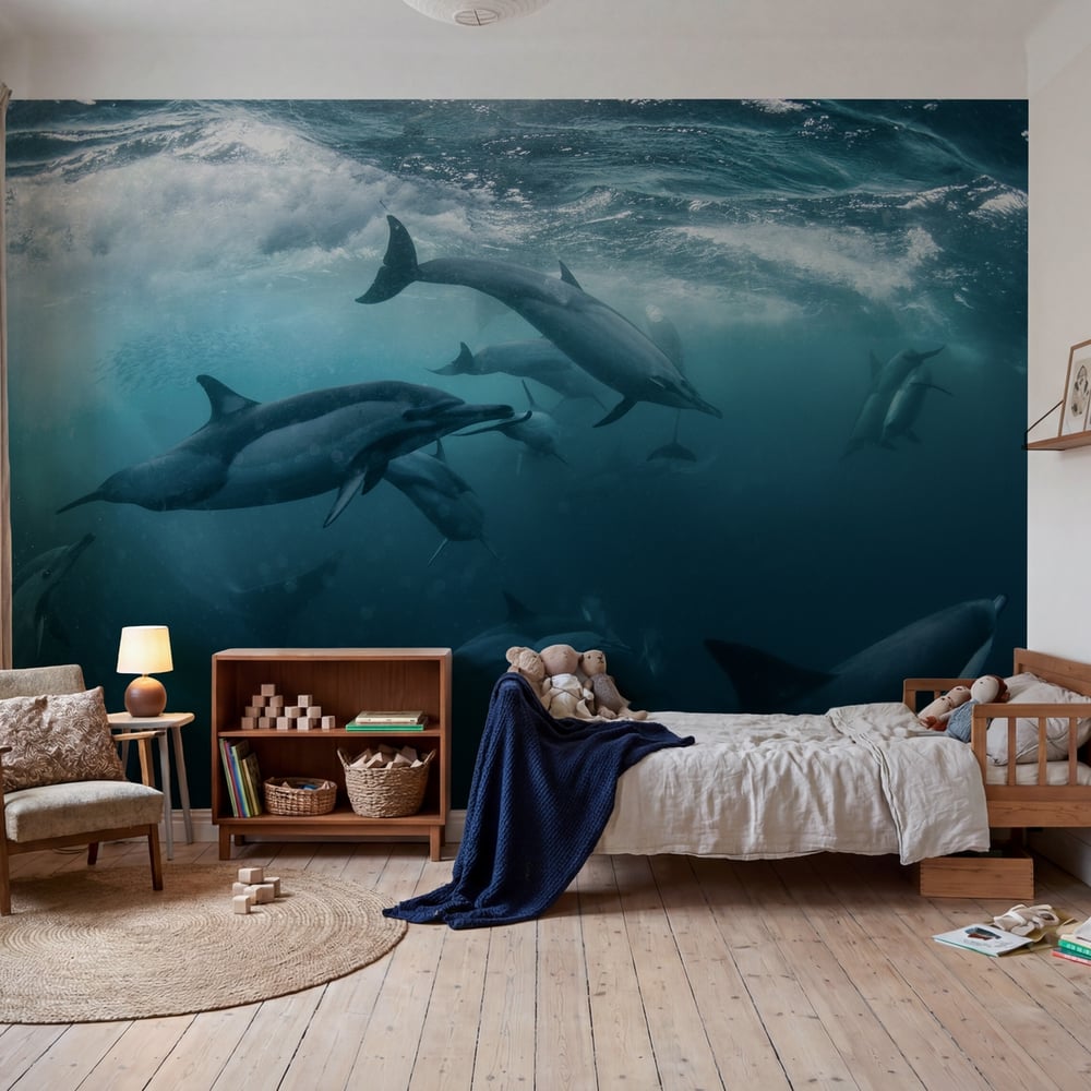 Papiers Peints Panoramique - Dolphine run - Photo Wallpaper Dolphin