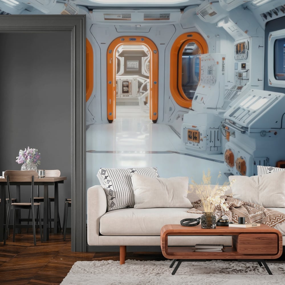 Papiers Peints Panoramique - Inside the Space Station - Photo Wallpaper Astronomy and Space
