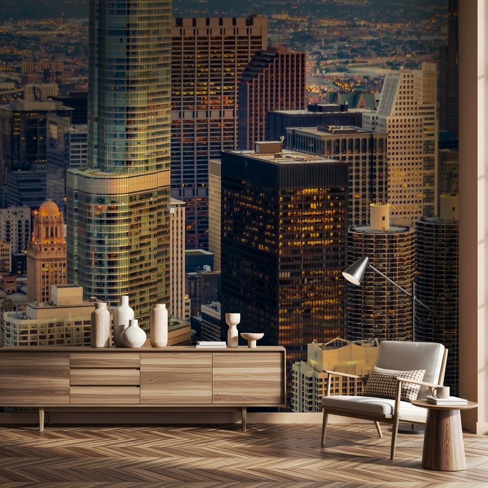 Wall Mural - Chicago Dusk - Scandiwall