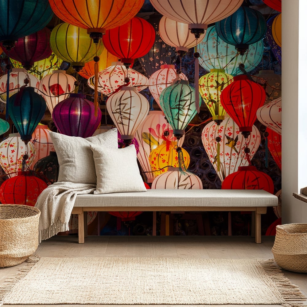 Wall Mural - Chinese Paper Lanterns - Scandiwall
