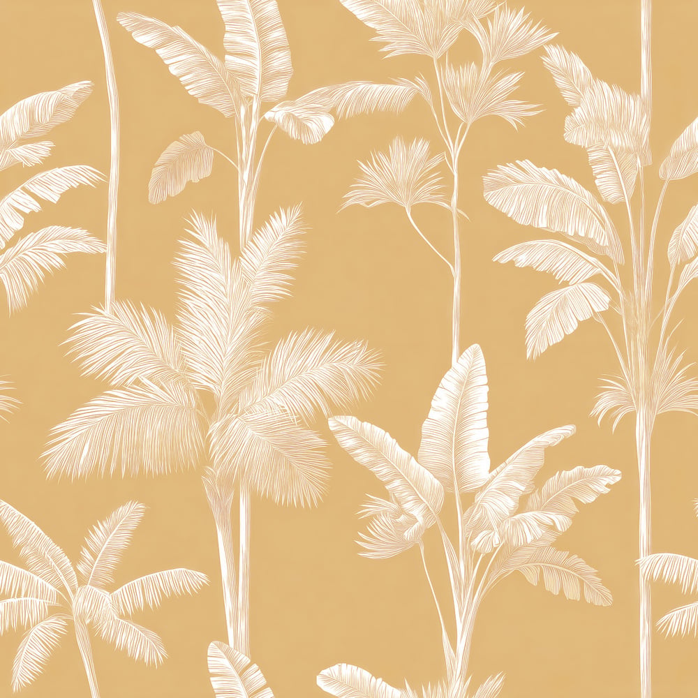 Amboseli Yellow - Papiers peints - Jaune - Chambre - Arbre - Dreamland - Intissé