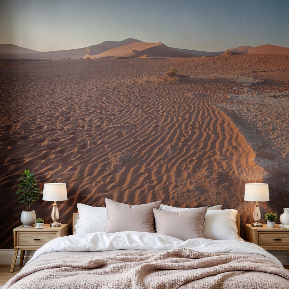 Papiers Peints Panoramique - Cracked soil Sossusvlei Namibia -