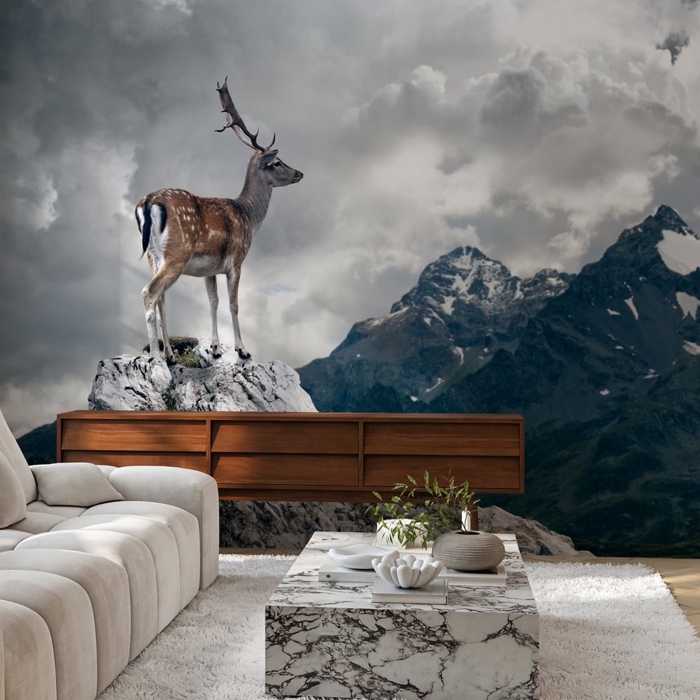 Papiers Peints Panoramique - Cerf solitaire - Photo Wallpaper Roe Deer