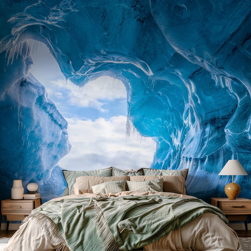 Fototapet - Amazing glacial cave -