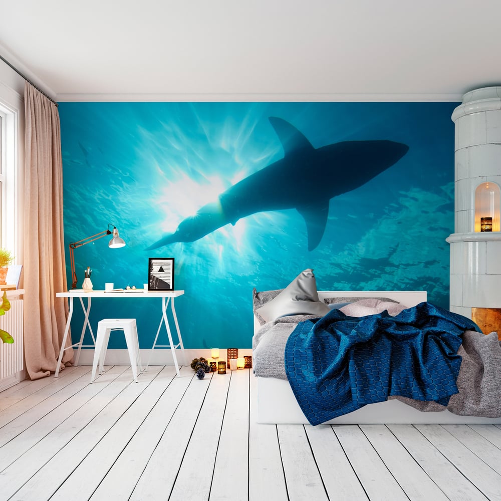 Papiers Peints Panoramique - Great White Shark - Photo Wallpaper Shark