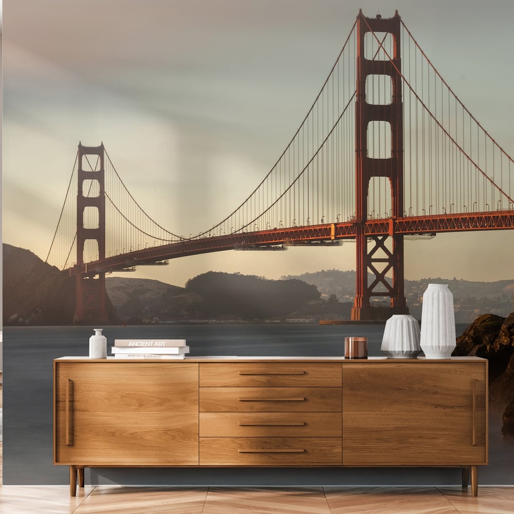 Papiers Peints Panoramique - Golden Gate Bridge at Dusk - Photo wallpapers