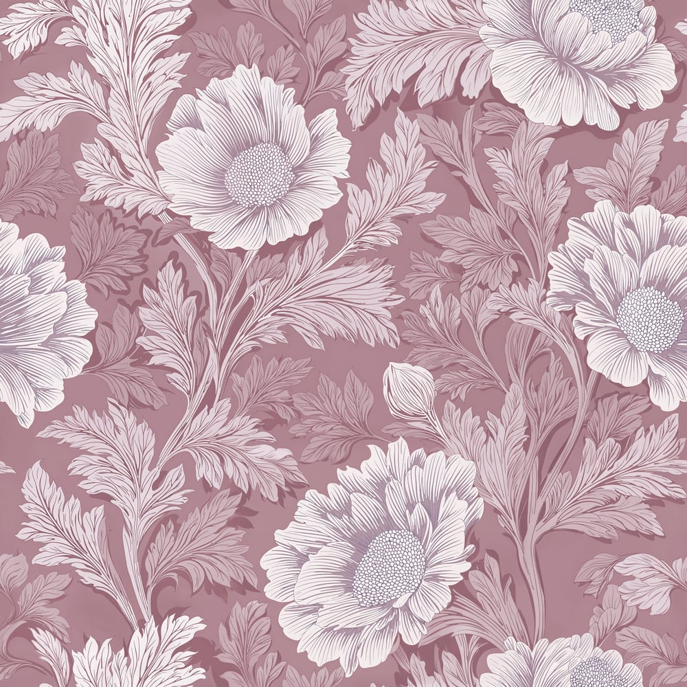 Dorothy Pink - Papiers peints - Rose - Chambre - Floral - Scandza - Intissé