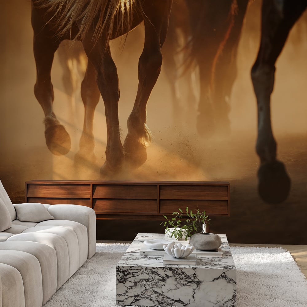 Papiers Peints Panoramique - Horses legs - Photo Wallpaper Horse