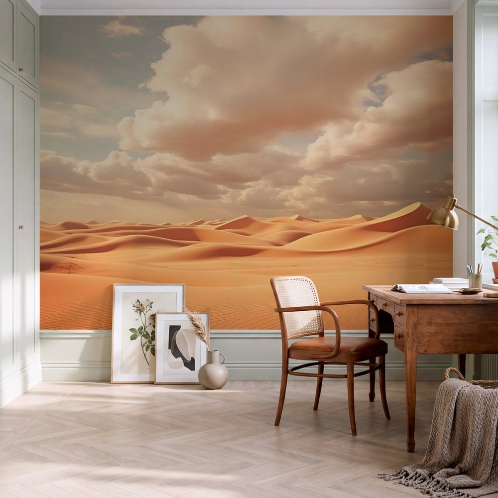 Fotobehang - Bewolkte woestijn - Photo Wallpaper Desert