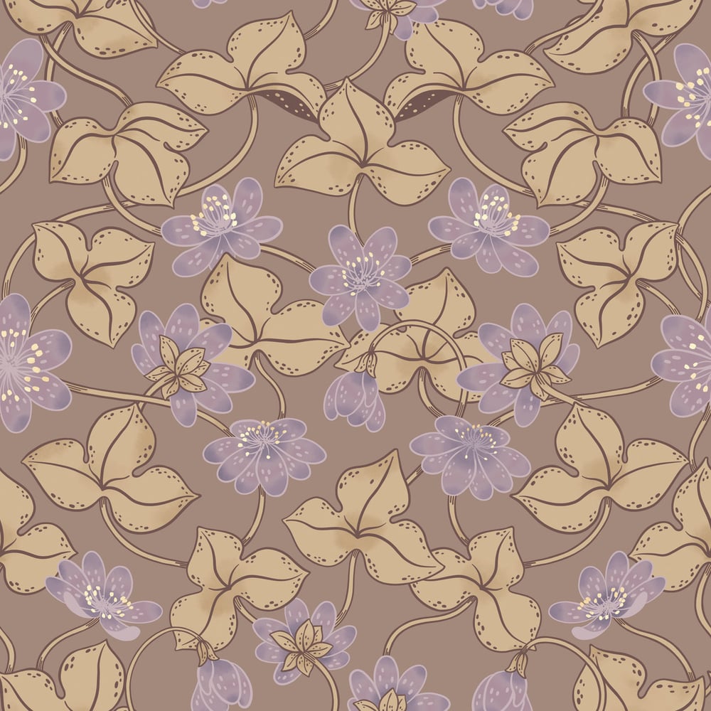 Anemone Beige - Papiers peints - Beige - Salon - Floral - Wallpassion - Intissé