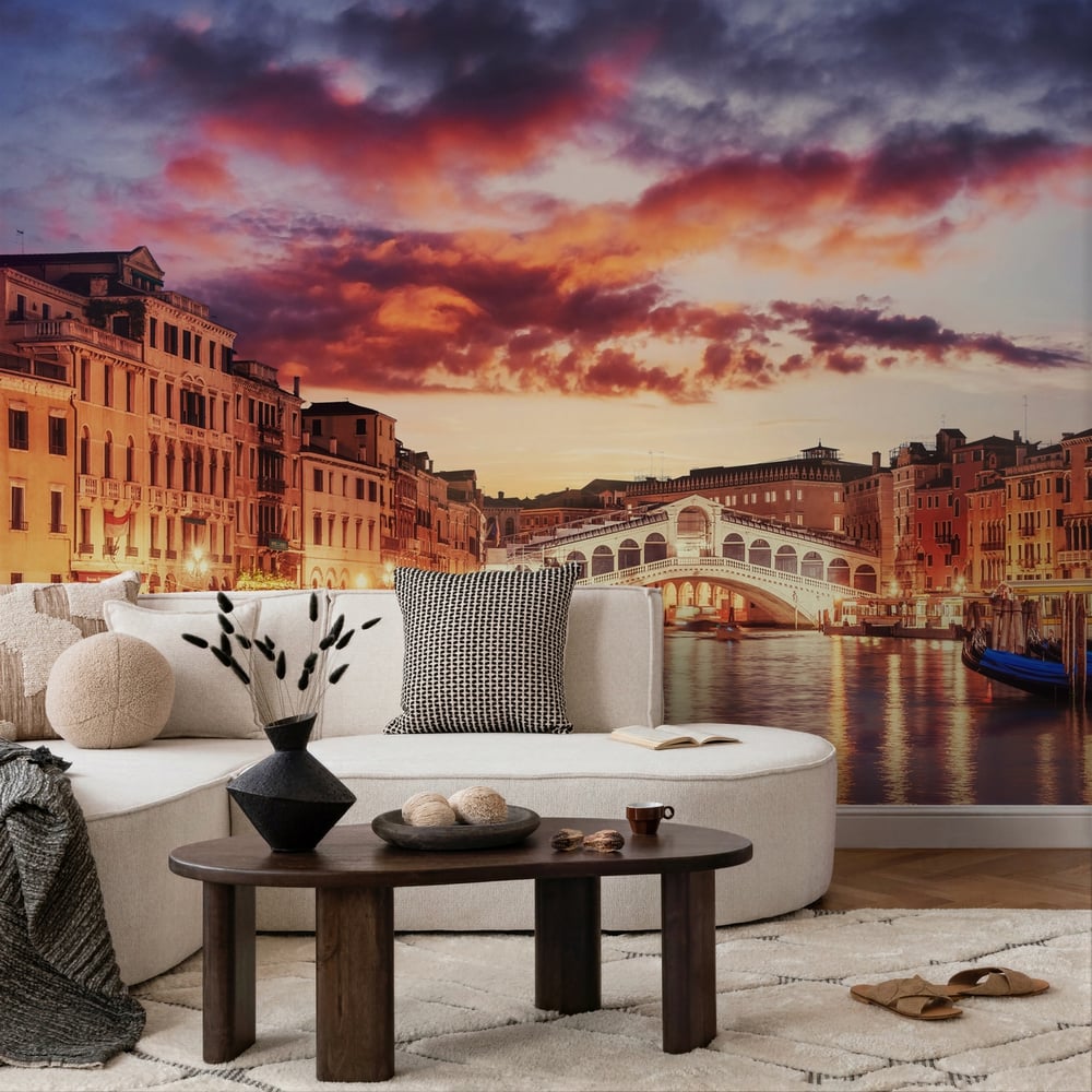 Wall Mural - City landscape Rialto Bridge in Venice - Scandiwall