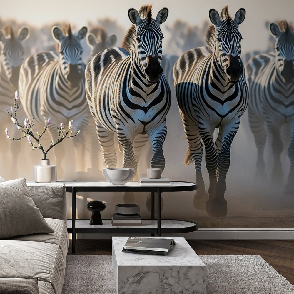 Papiers Peints Panoramique - Group of Zebras - Photo Wallpaper Zebra