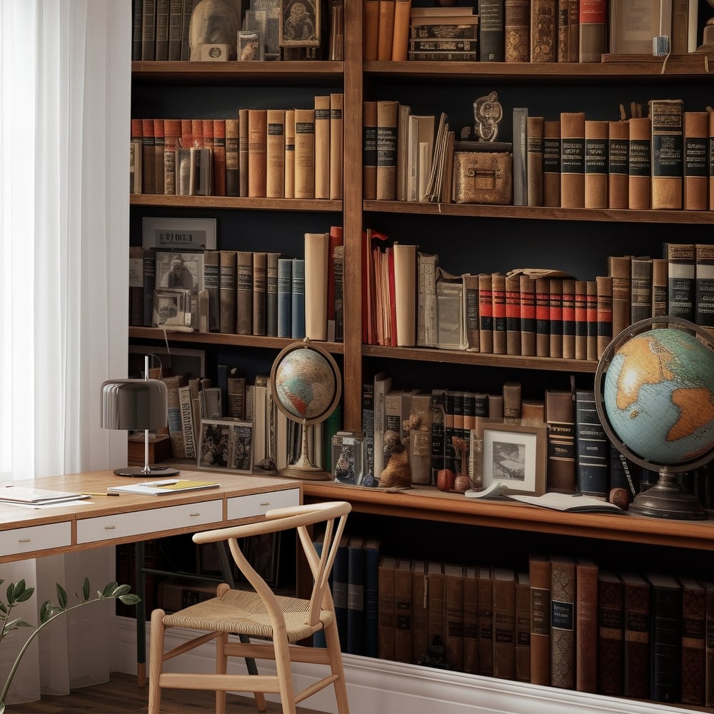 Fototapet - Antique books II - Photo Wallpaper Bookshelf