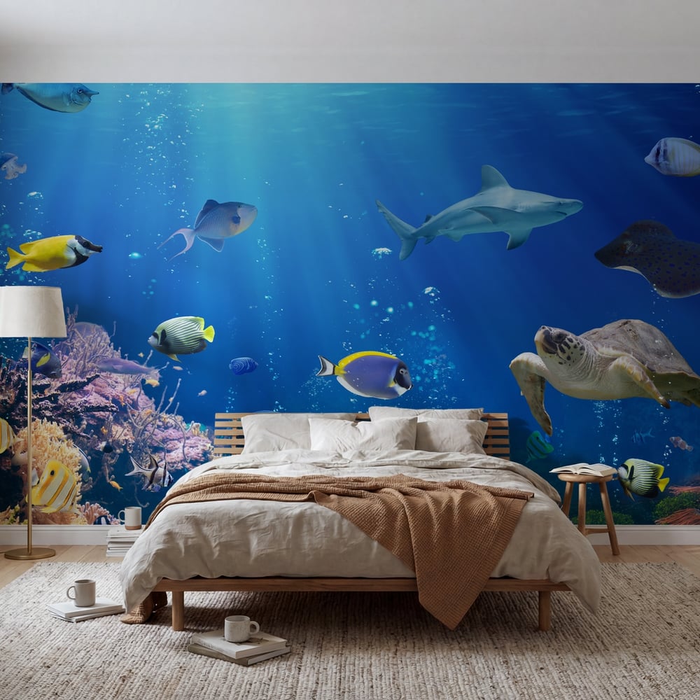 Wall Mural - Coral Reef Fish - Scandiwall