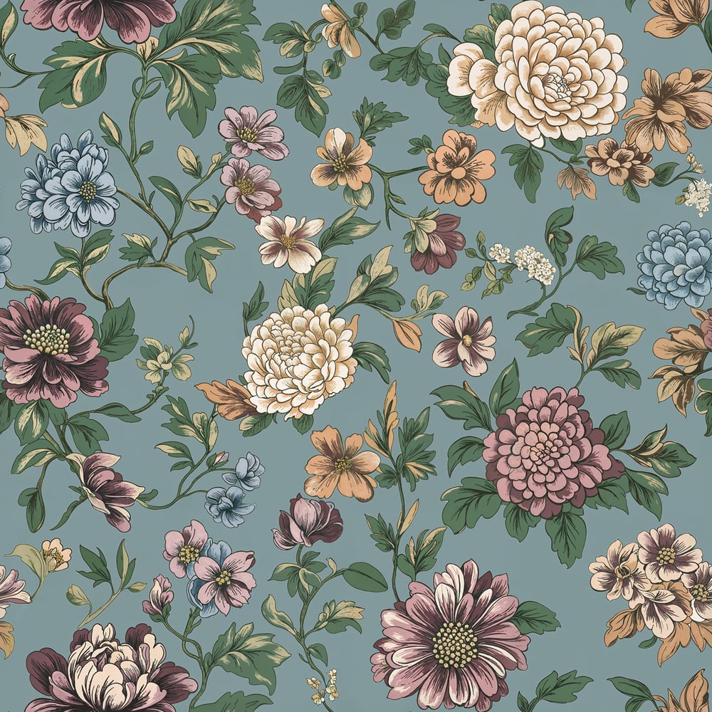 Katarina Green - Papiers peints - Vert - Salon - Floral - Scandza - Intissé