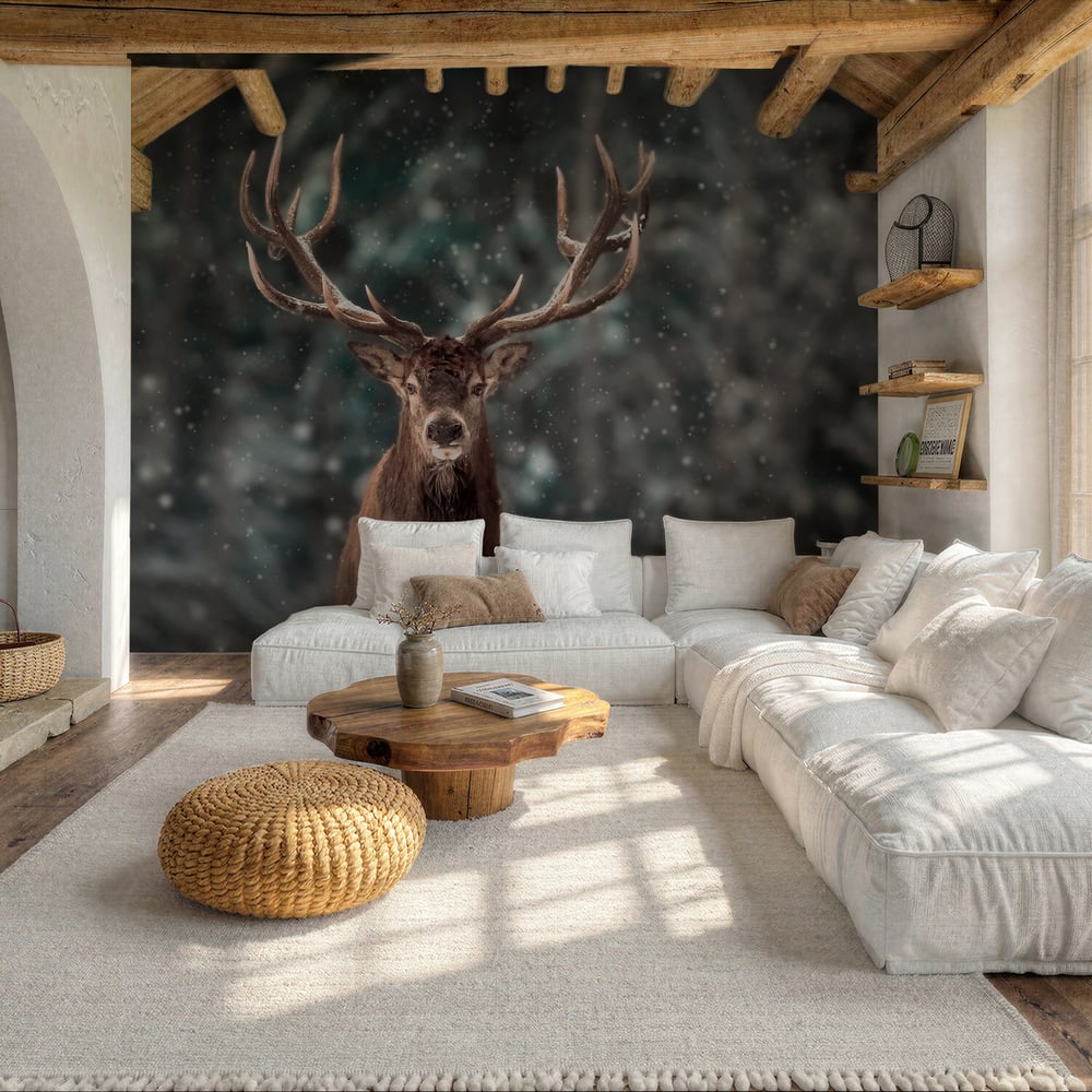 Wall Mural - Deer King - Scandiwall