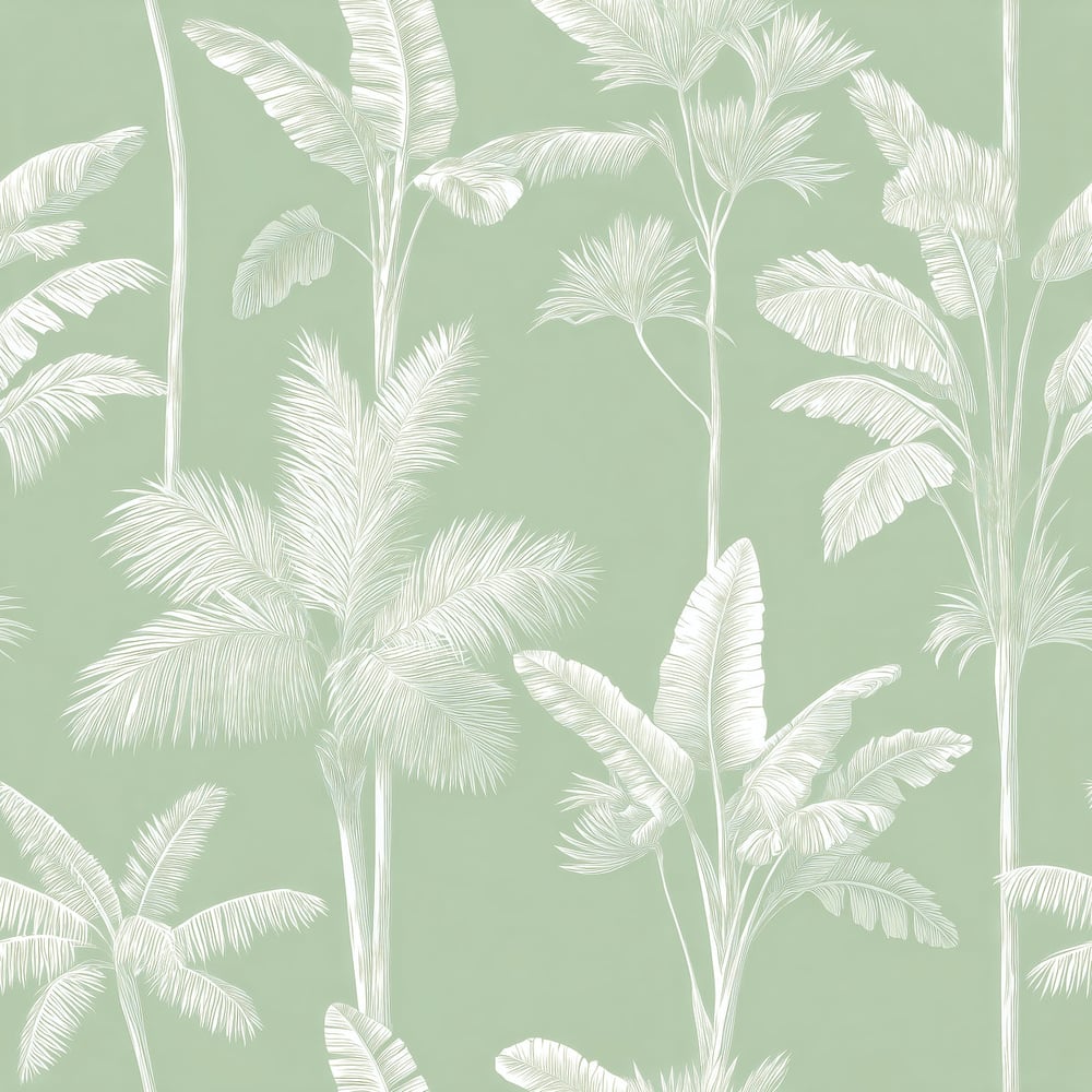 Amboseli Green - Papiers peints - Vert - Salon - Arbre - Dreamland - Intissé