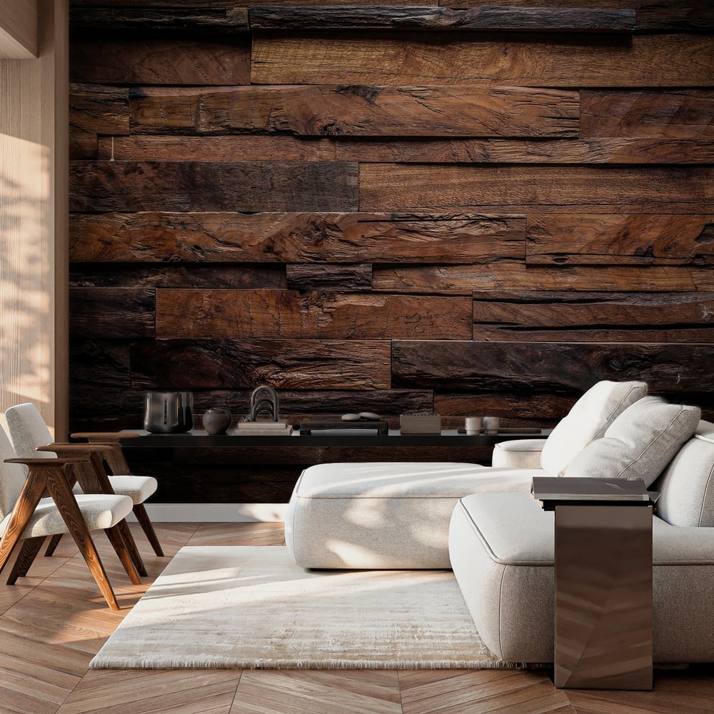 Wall Mural - Design of Dark Wood Background - Scandiwall