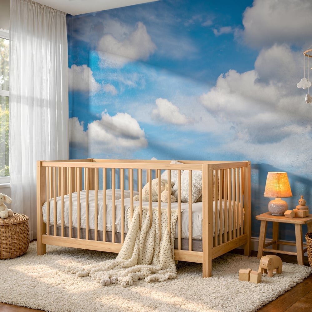Papiers Peints Panoramique - Cloudy Blue Sky - Photo Wallpaper Heaven