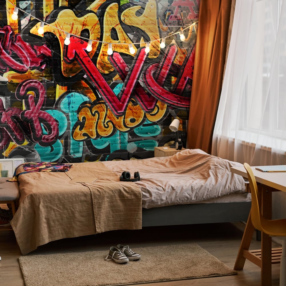 Papiers Peints Panoramique - Graffiti on wall - Photo Wallpaper Graffiti