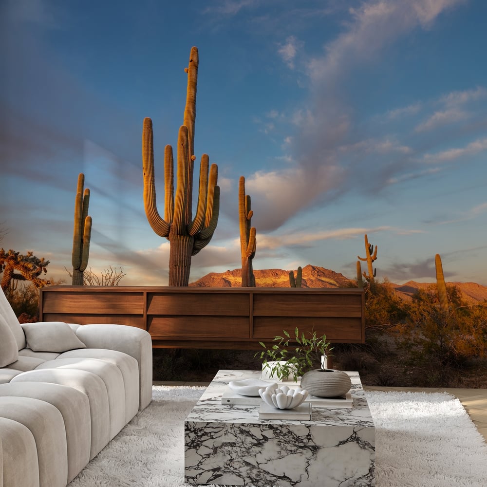 Papiers Peints Panoramique - Cactus in the desert - Photo Wallpaper Desert