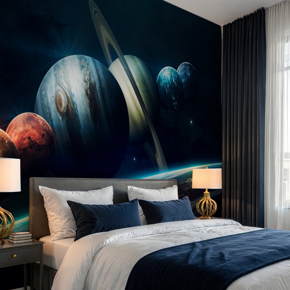 Papiers Peints Panoramique - Earth Mars and Others - Photo Wallpaper Astronomy and Space