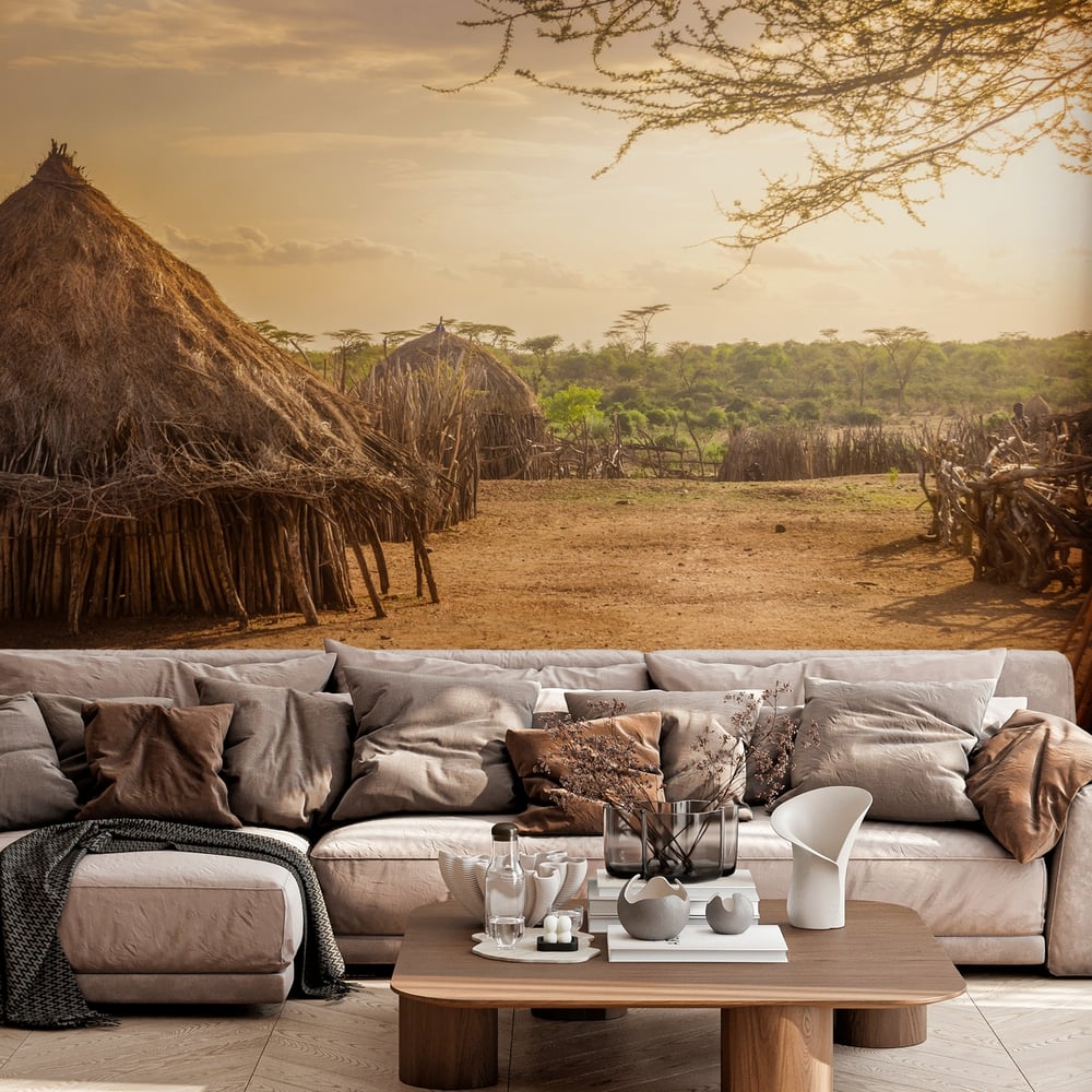 Papiers Peints Panoramique - Hamer village near Turmi Ethiopia I - Photo Wallpaper Countries and destinations