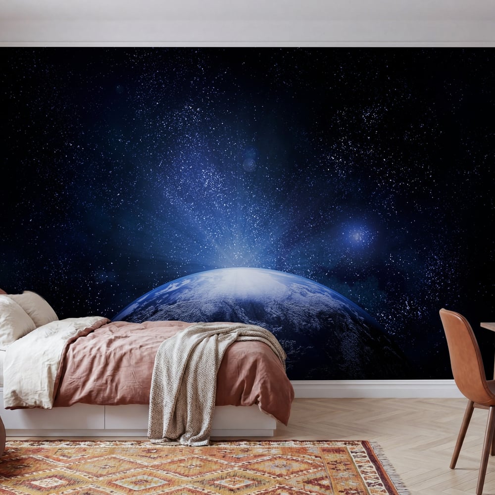 Papiers Peints Panoramique - A Clouded Earth - Photo Wallpaper Astronomy and Space