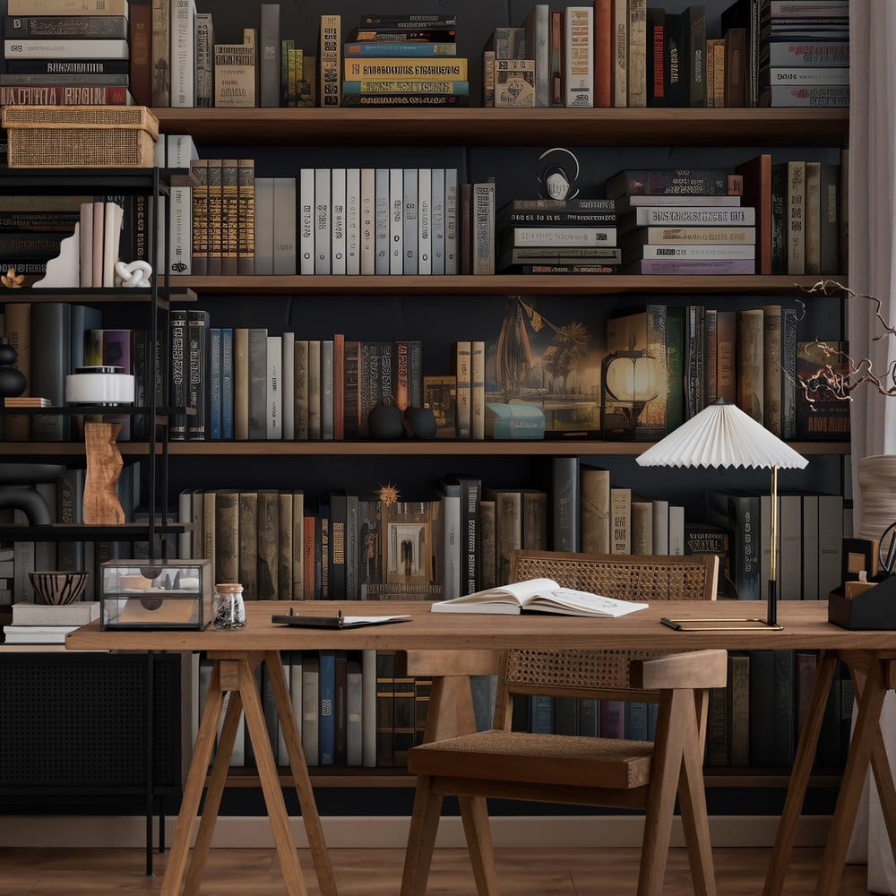 Papiers Peints Panoramique - Hardcover books - Photo Wallpaper Bookshelf