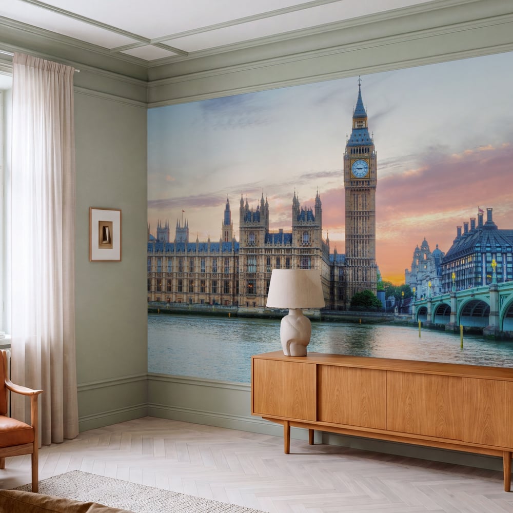 Wall Mural - Big Ben Panorama at Sunset - Scandiwall