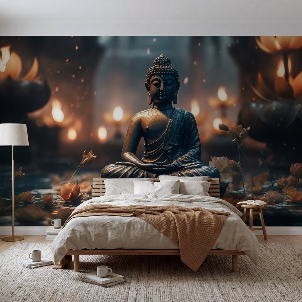 Papiers Peints Panoramique - Buddha Sanctuary - Photo Wallpaper Harmony and lifestyle