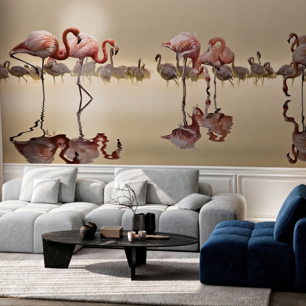 Papiers Peints Panoramique - FLAMINGOS - Photo Wallpaper Animals