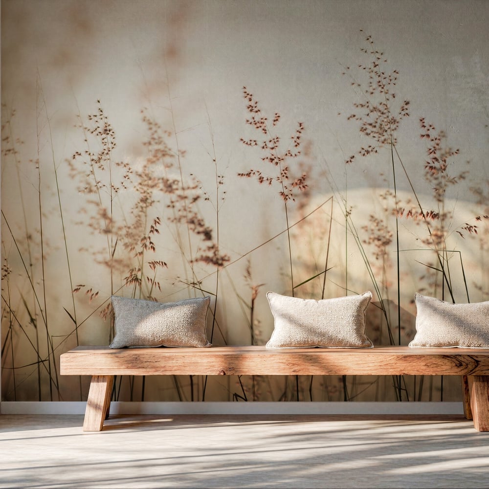 Papiers Peints Panoramique - Close-up of Grass at Sunset - New Arrivals