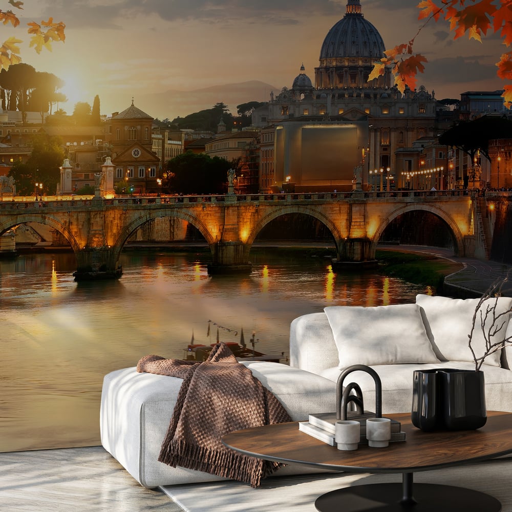 Fototapet - Autumn evening - Photo Wallpaper Rome