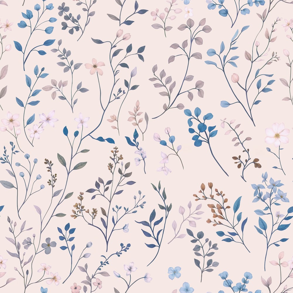 Hildur Pink - Papiers peints - Rose - Entrée - Floral - Scandza - Intissé