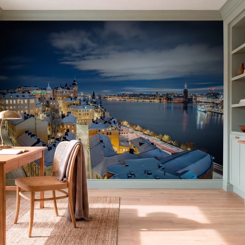 Wall Mural - Central Stockholm Sweden in winter - Scandiwall