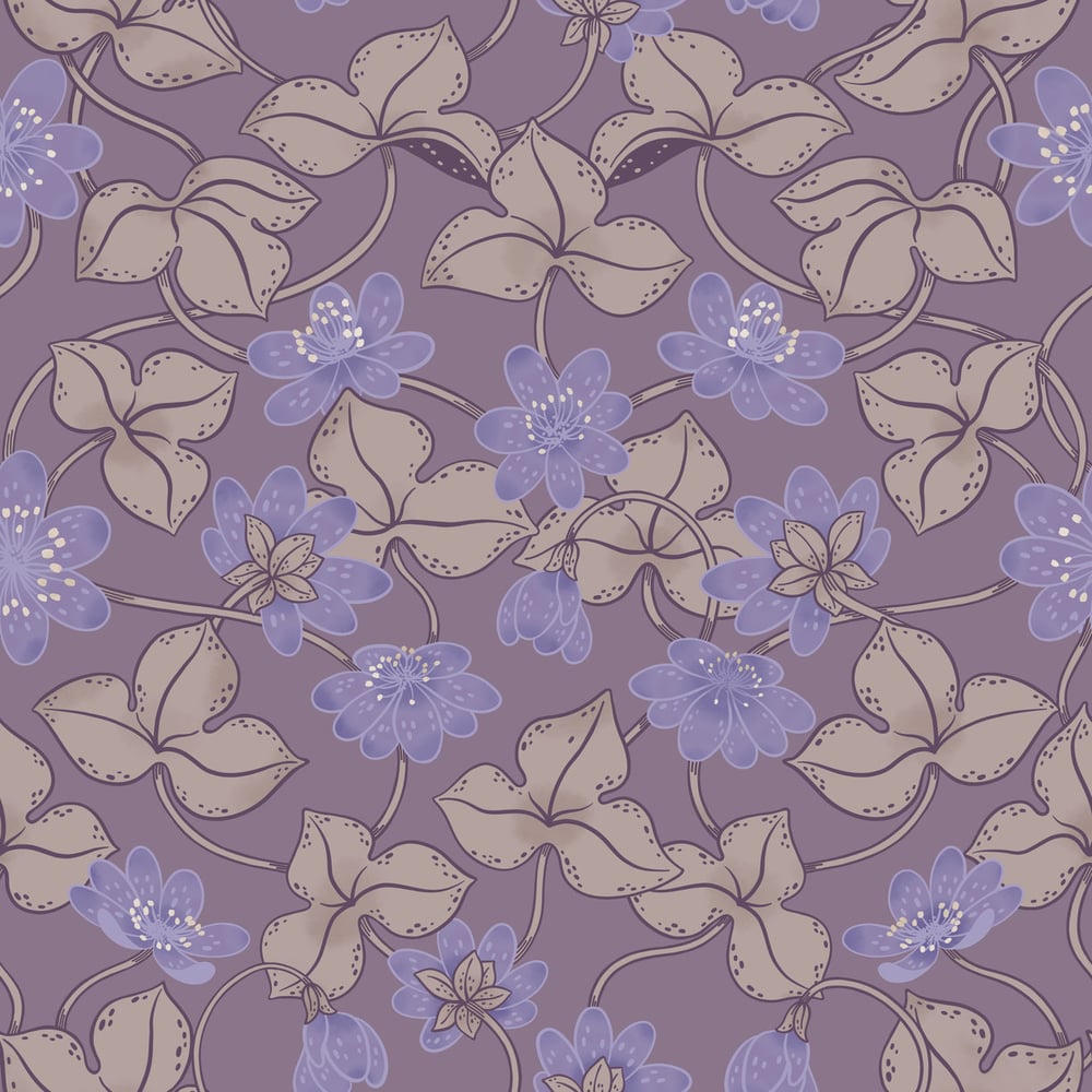 Anemone Purple - Papiers peints - Violet - Chambre - Floral - Wallpassion - Intissé