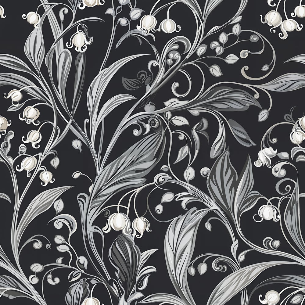 Lage Grey - Papiers peints - Gris - Cuisine - Floral - Scandza - Intissé