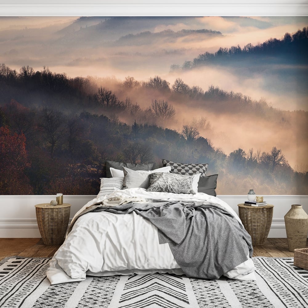Papiers Peints Panoramique - Foggy Dawn - Photo Wallpaper Nature and landscape