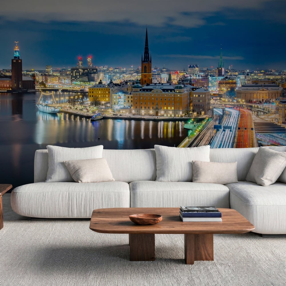 Wall Mural - Central Stockholm in Winter - Scandiwall