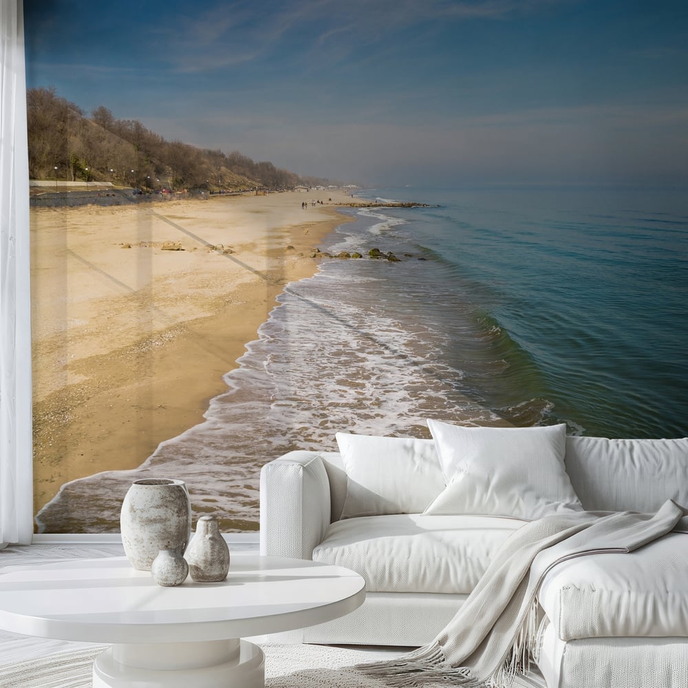 Fototapet - Beach in Burgas, Bulgaria - Photo Wallpaper Sea