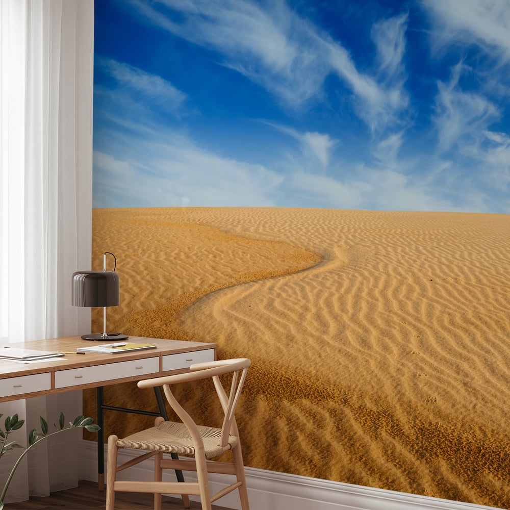 Papiers Peints Panoramique - Desert sand dunes on sunrise - Photo Wallpaper Desert