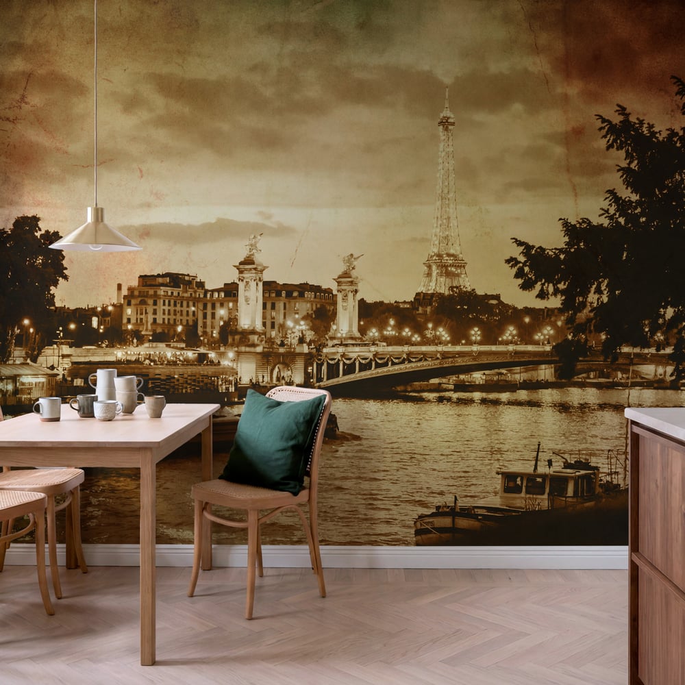 Wall Mural - Eiffel Tower vintage Selective focus I - Scandiwall