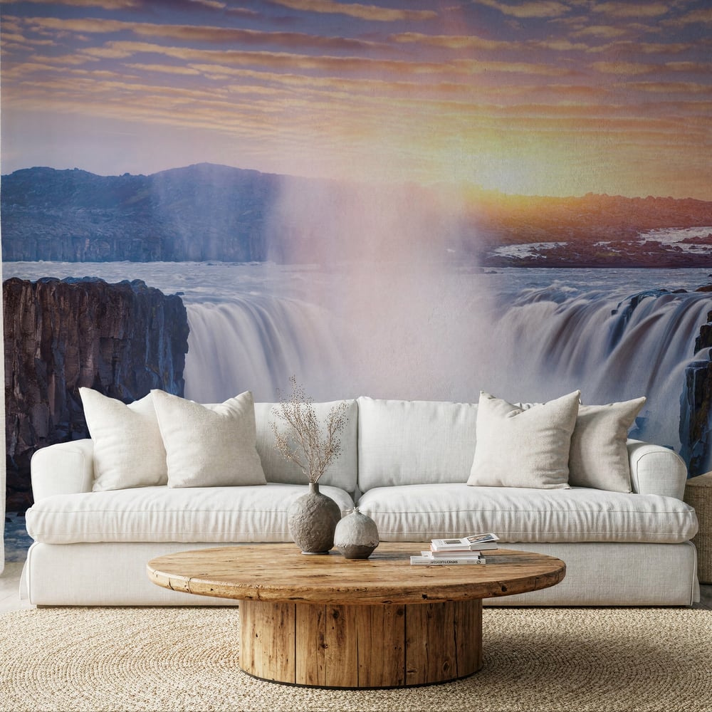 Papiers Peints Panoramique - Cascade of Selfoss waterfall in Iceland - Photo Wallpaper Waterfall