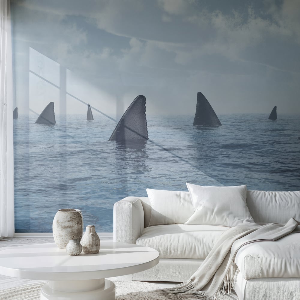 Fototapet - Ansammlung von Haien - Photo Wallpaper Shark